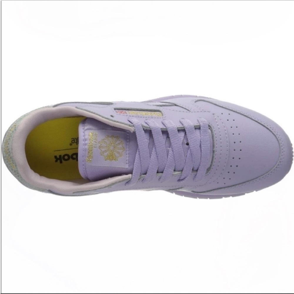 Reebok Classic Leather Metallic Sneakers Purple Retro 90’s Y2k Size 6 Street - Picture 11 of 16